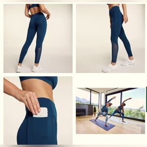 Mesh Leggings By Calia Women’s Inspire size Medium-Deep Marine New